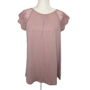 Mai Soli NWT Lace Cap Sleeve Shirt XL